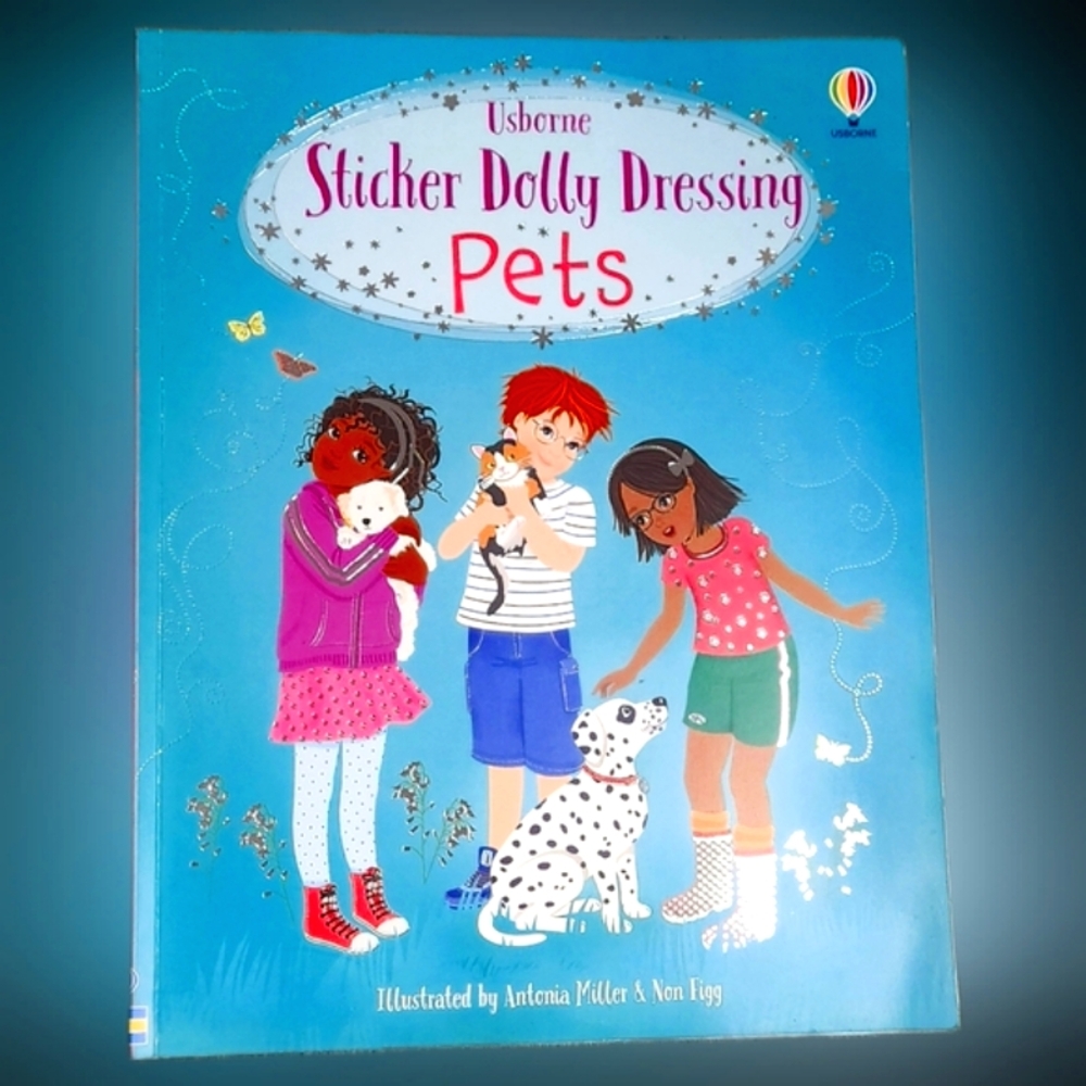 #KB15 Usborne Sticker Dolly Dressing Pets Book